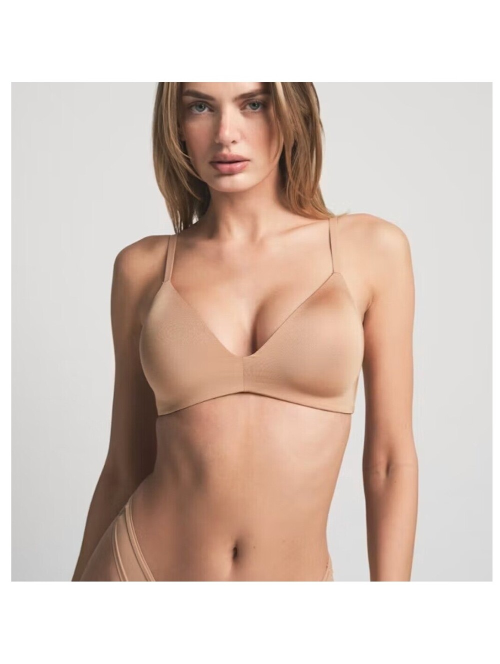 SKIMS Wireless Form T-Shirt Bra 40D Ochre Tan Seamless Everyday Full Coverage